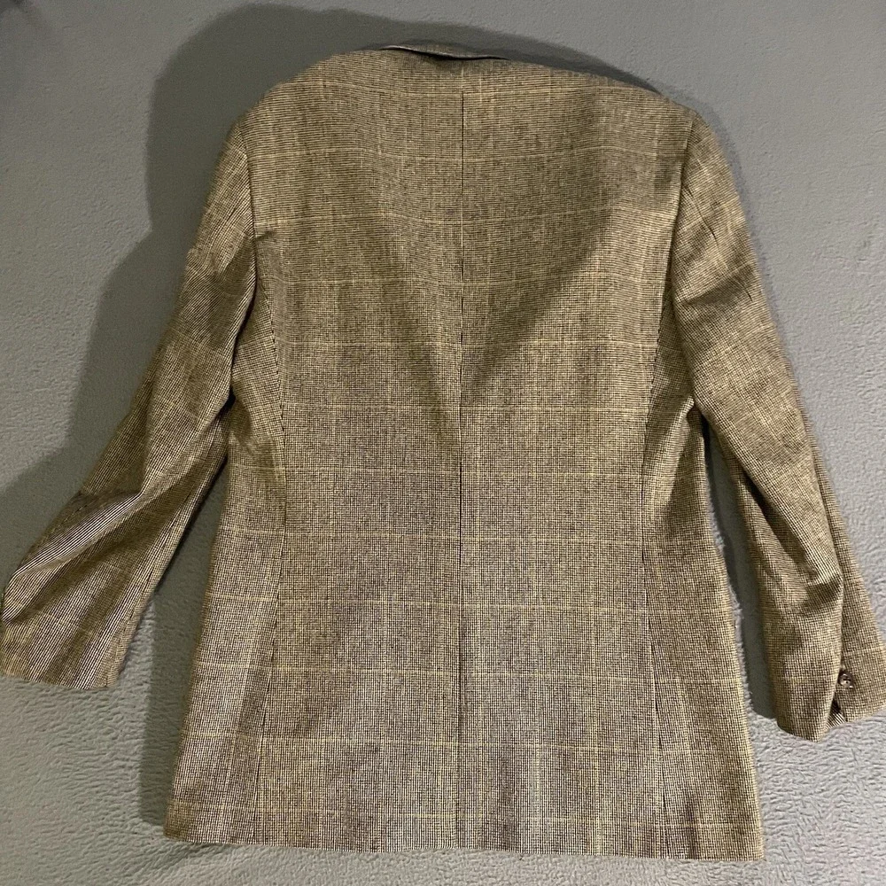 Vintage Polo Ralph Lauren Men's Virgin Wool‎ Plaid Blazer Jacket Sz 41R 2 Button